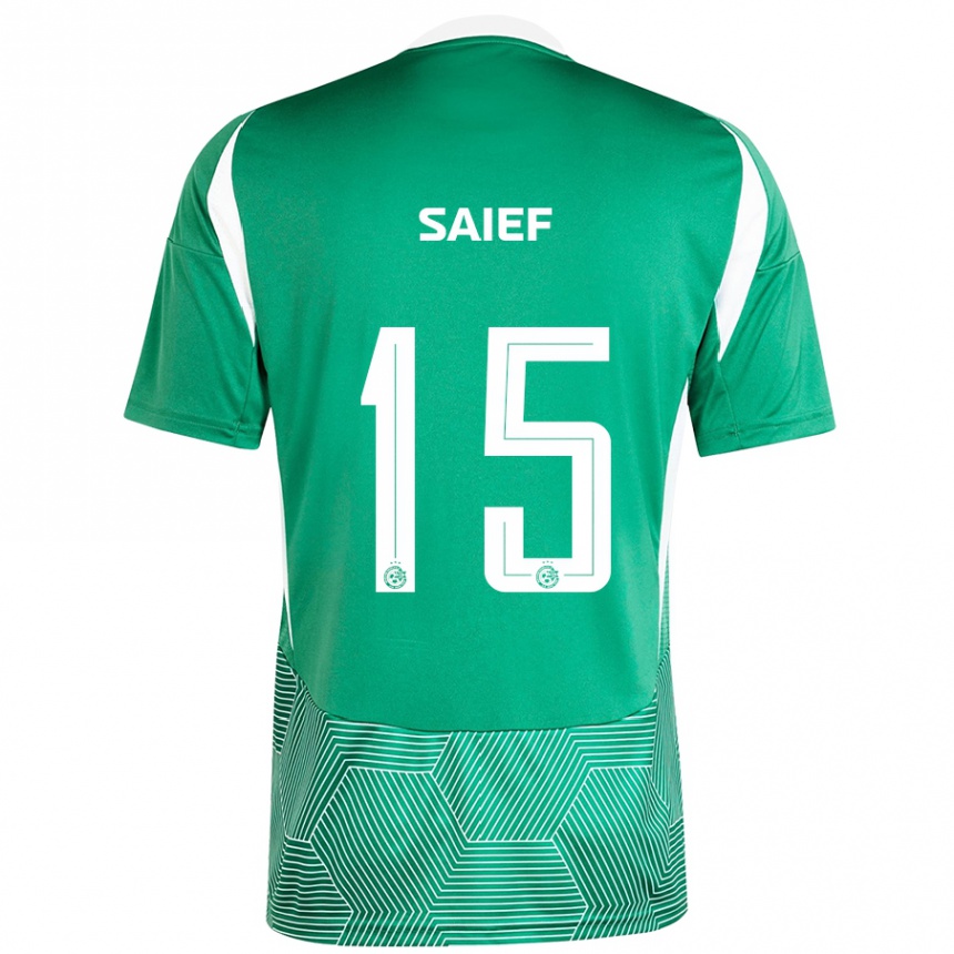 Vyrai Kenny Saief #15 Žalia Balta Namų Marškinėliai 2024/25 T-Shirt