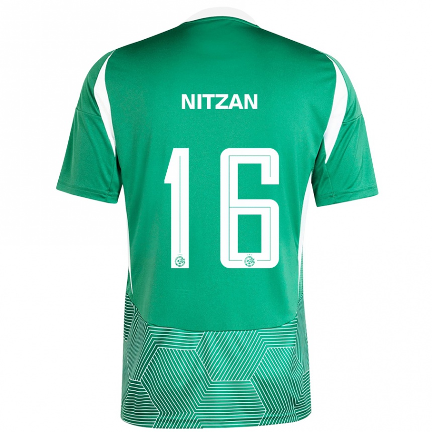 Vyrai Itamar Nitzan #16 Žalia Balta Namų Marškinėliai 2024/25 T-Shirt