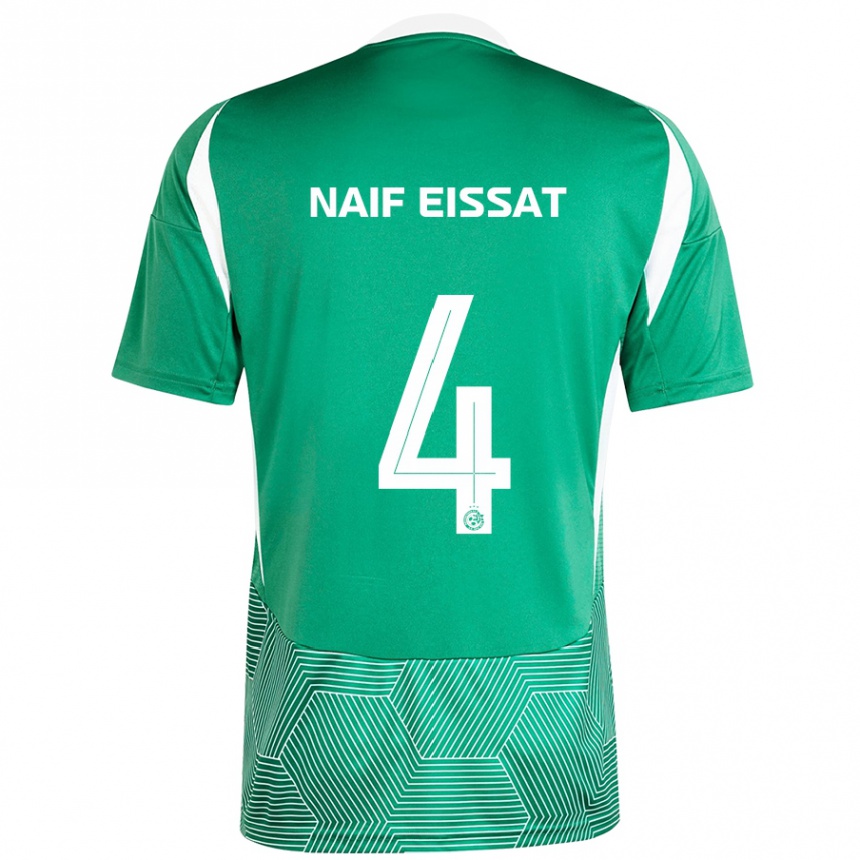 Vyrai Lisav Naif Eissat #4 Žalia Balta Namų Marškinėliai 2024/25 T-Shirt