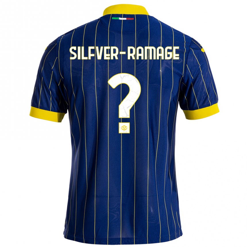 Vyrai William Silfver-Ramage #0 Mėlyna Geltona Namų Marškinėliai 2024/25 T-Shirt