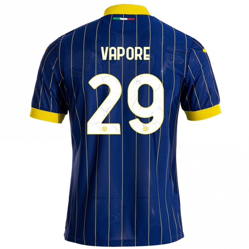 Vyrai Angelo Vapore #29 Mėlyna Geltona Namų Marškinėliai 2024/25 T-Shirt