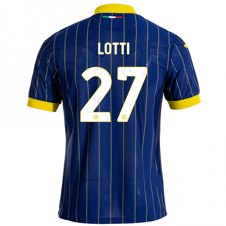 Vyrai Irene Lotti #27 Mėlyna Geltona Namų Marškinėliai 2024/25 T-Shirt