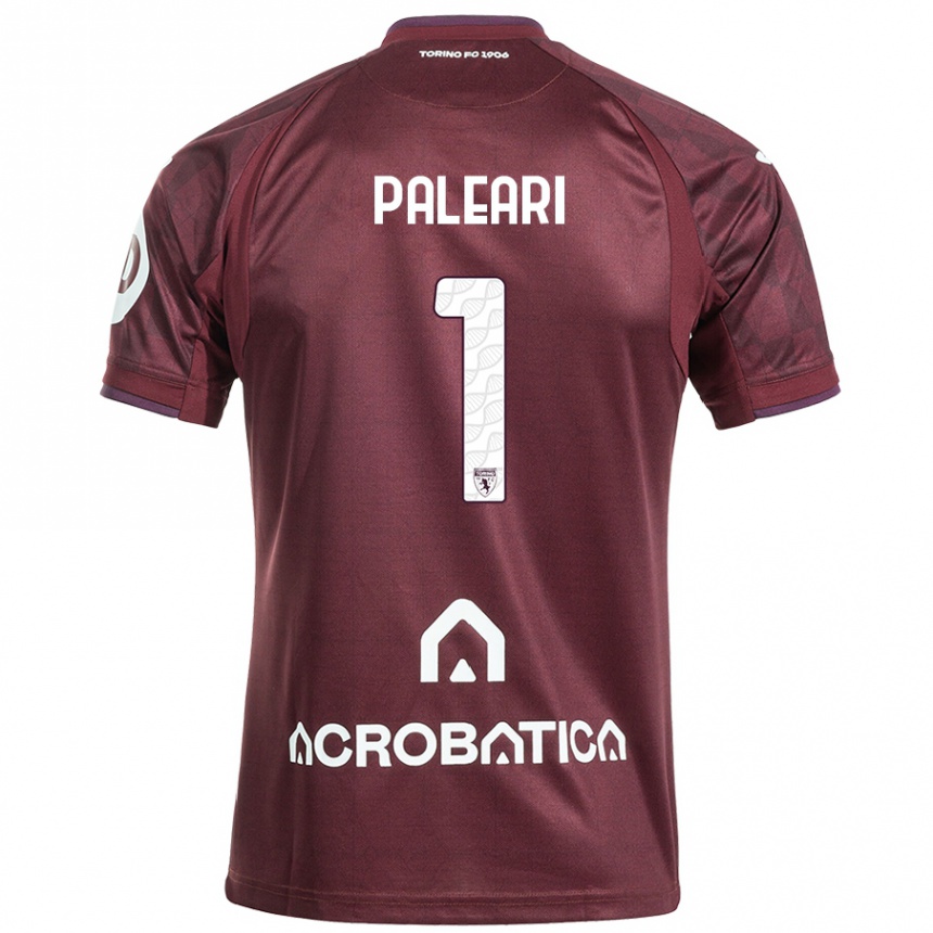 Vyrai Alberto Paleari #1 Kaštoninė Balta Namų Marškinėliai 2024/25 T-Shirt