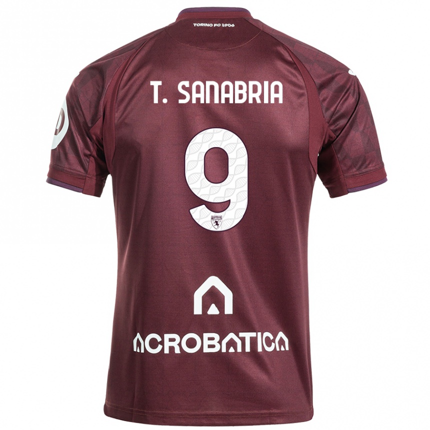 Vyrai Antonio Sanabria #9 Kaštoninė Balta Namų Marškinėliai 2024/25 T-Shirt