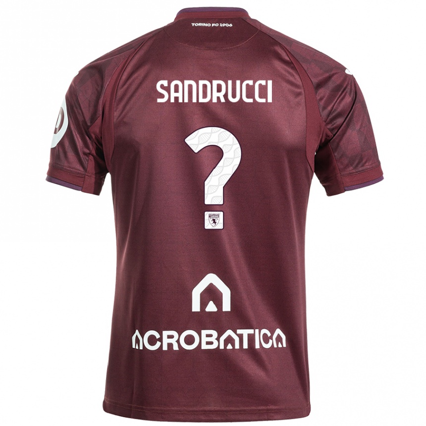 Vyrai Romeo Sandrucci #0 Kaštoninė Balta Namų Marškinėliai 2024/25 T-Shirt