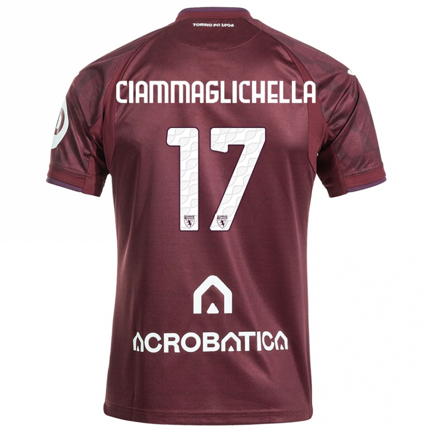 Vyrai Aaron Ciammaglichella #17 Kaštoninė Balta Namų Marškinėliai 2024/25 T-Shirt