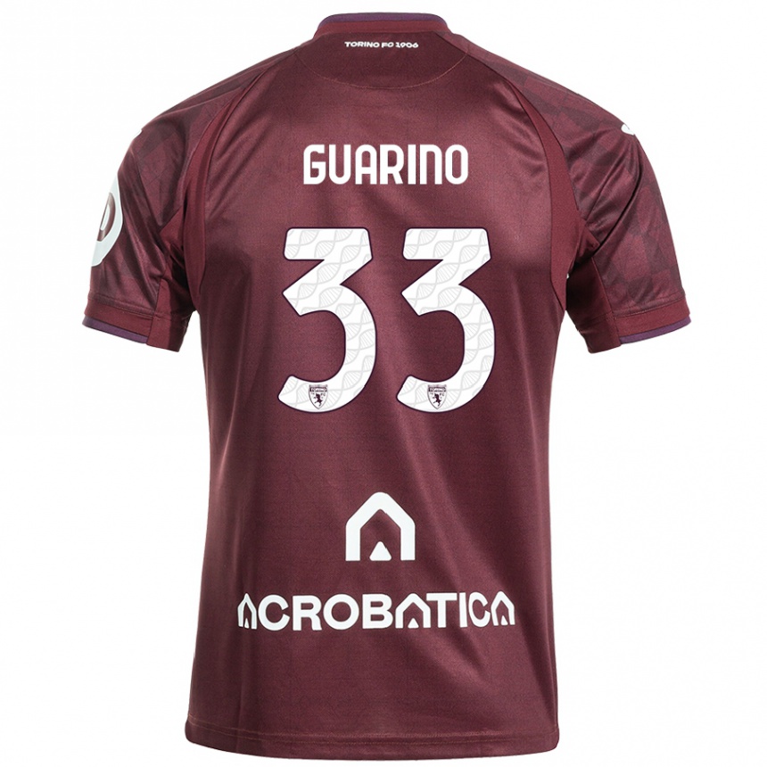 Vyrai Rita Guarino #33 Kaštoninė Balta Namų Marškinėliai 2024/25 T-Shirt