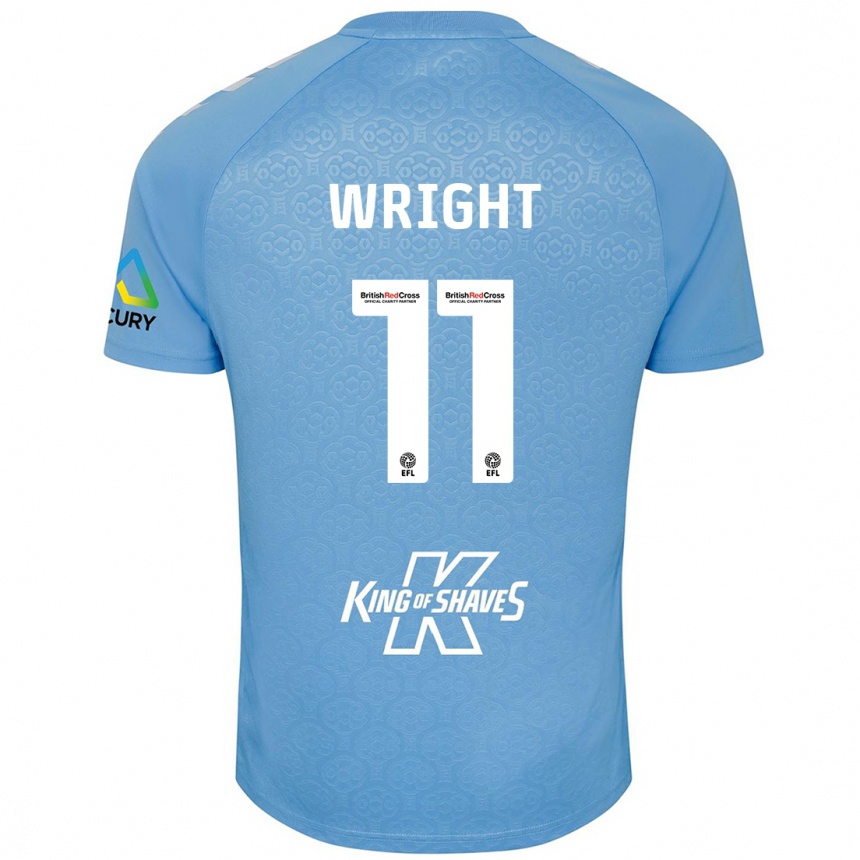 Vyrai Haji Wright #11 Mėlyna Balta Namų Marškinėliai 2024/25 T-Shirt