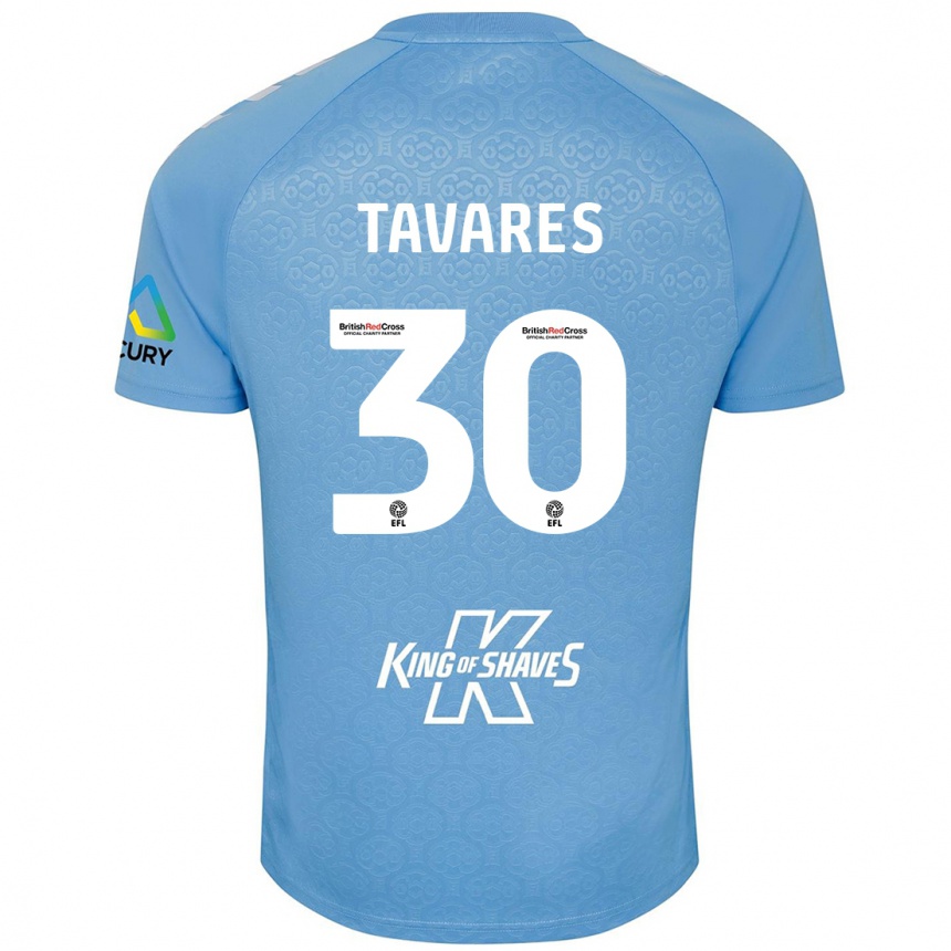 Vyrai Fábio Tavares #30 Mėlyna Balta Namų Marškinėliai 2024/25 T-Shirt