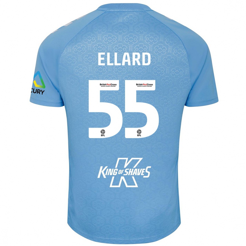 Vyrai Aston Ellard #55 Mėlyna Balta Namų Marškinėliai 2024/25 T-Shirt