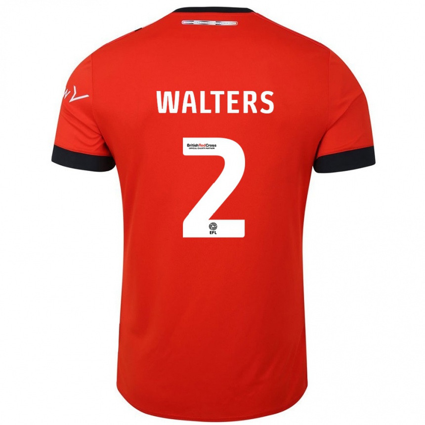 Vyrai Reuell Walters #2 Oranžinė Juoda Namų Marškinėliai 2024/25 T-Shirt