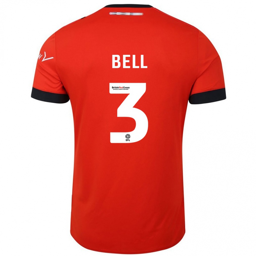 Vyrai Amari'i Bell #3 Oranžinė Juoda Namų Marškinėliai 2024/25 T-Shirt