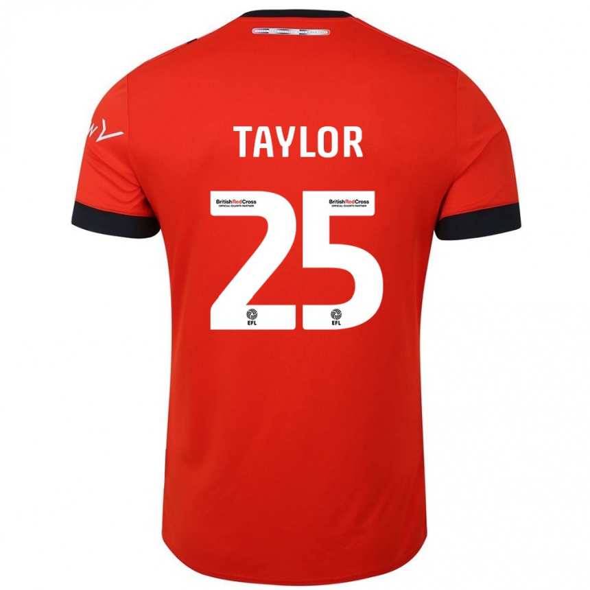 Vyrai Joe Taylor #25 Oranžinė Juoda Namų Marškinėliai 2024/25 T-Shirt