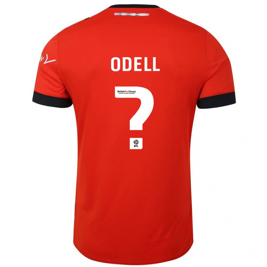 Vyrai Josh Odell #0 Oranžinė Juoda Namų Marškinėliai 2024/25 T-Shirt