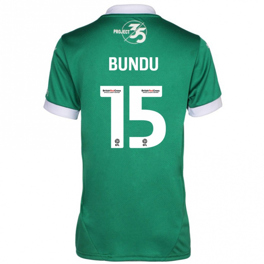 Vyrai Mustapha Bundu #15 Žalia Balta Namų Marškinėliai 2024/25 T-Shirt