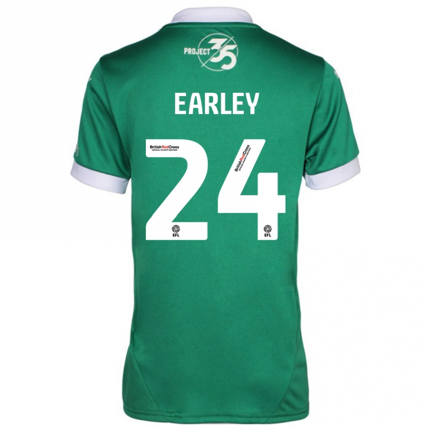 Vyrai Saxon Earley #24 Žalia Balta Namų Marškinėliai 2024/25 T-Shirt