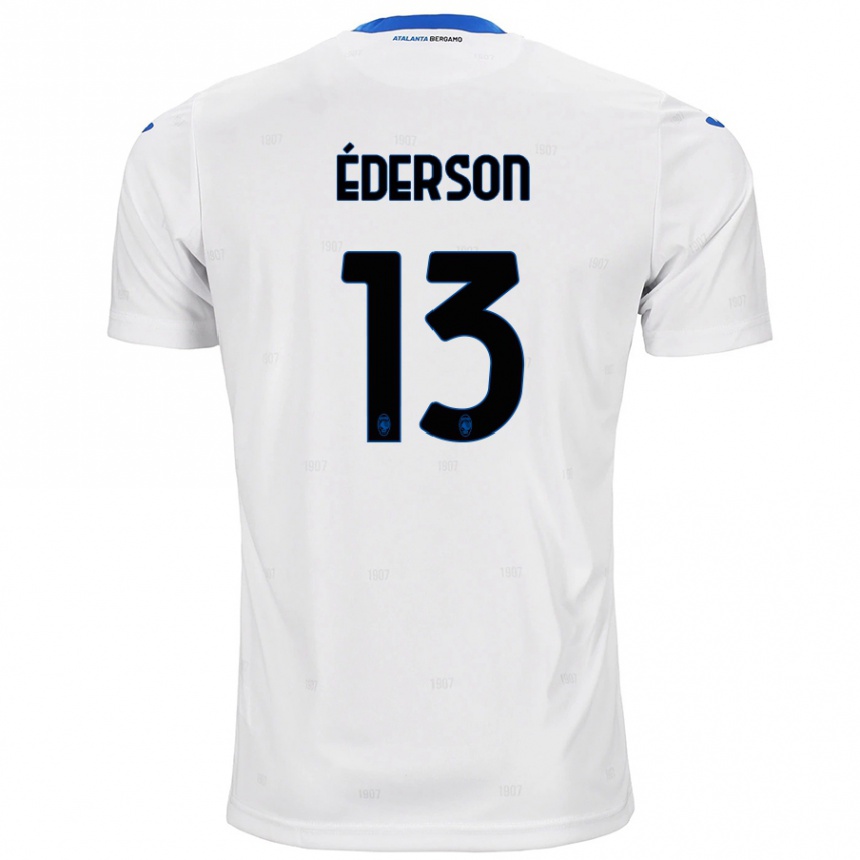 Vyrai Éderson #13 Baltas Išvykos Marškinėliai 2024/25 T-Shirt