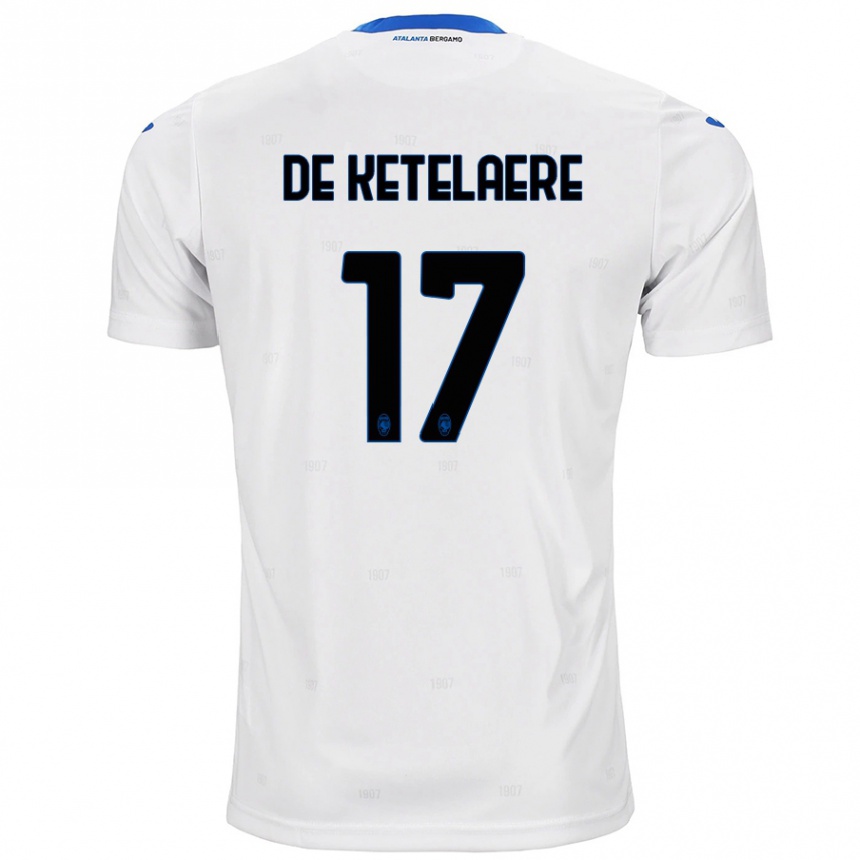 Vyrai Charles De Ketelaere #17 Baltas Išvykos Marškinėliai 2024/25 T-Shirt