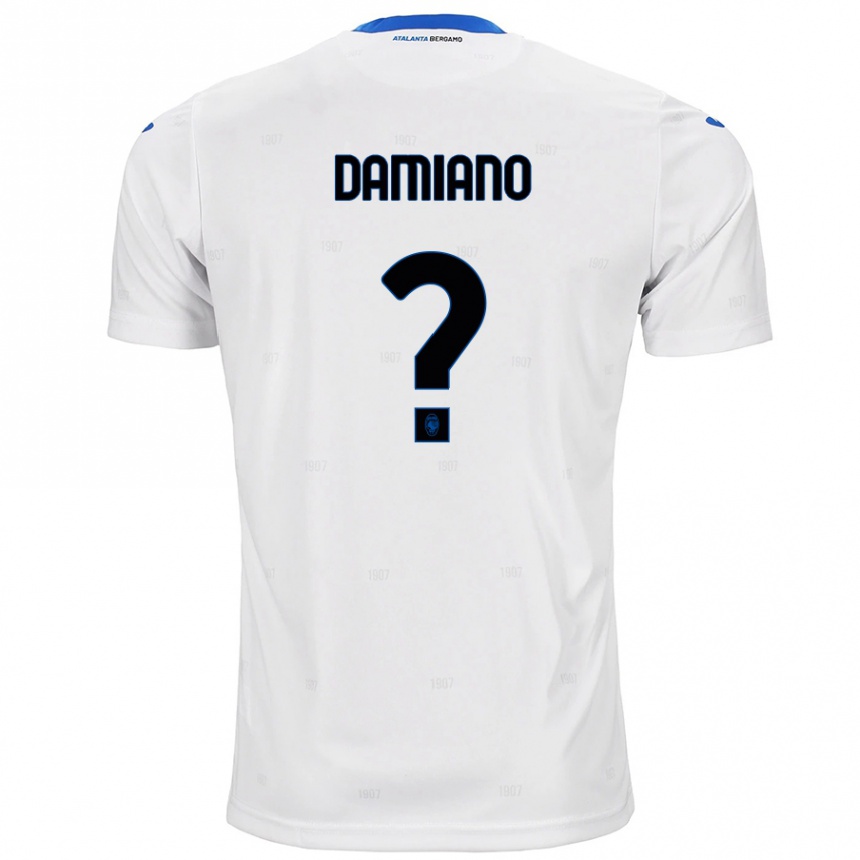 Vyrai Vincenzo Damiano #0 Baltas Išvykos Marškinėliai 2024/25 T-Shirt