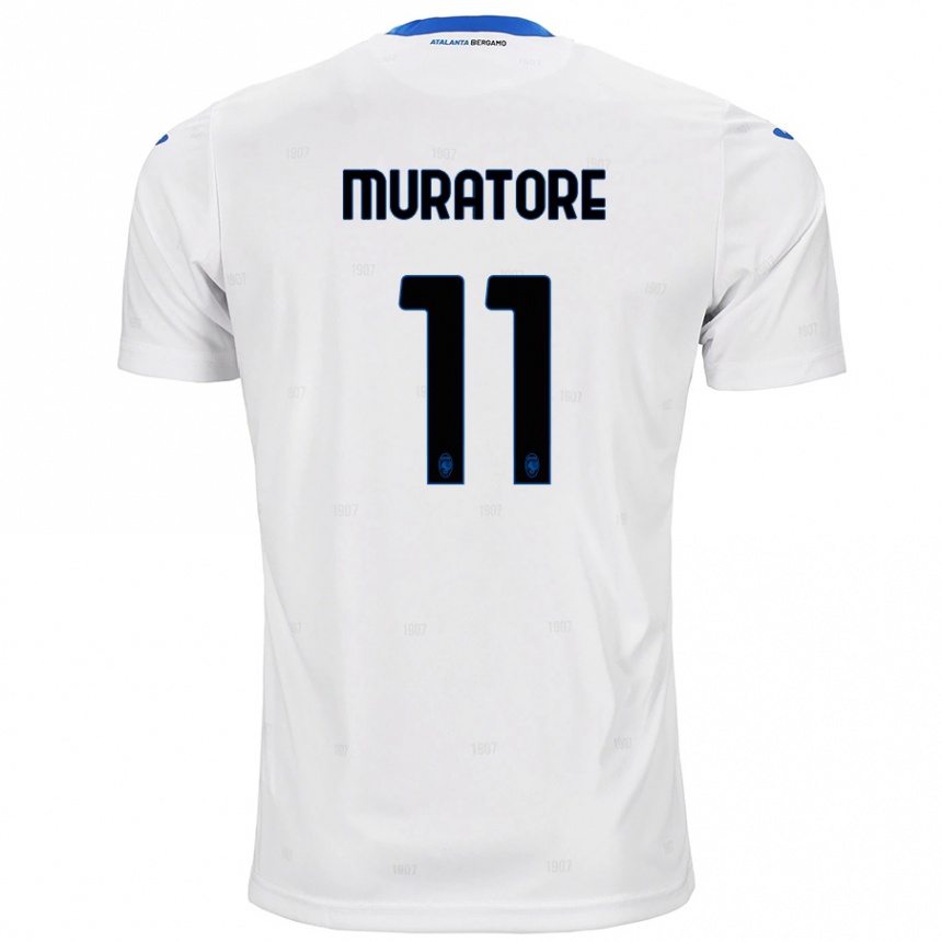 Vyrai Simone Muratore #11 Baltas Išvykos Marškinėliai 2024/25 T-Shirt