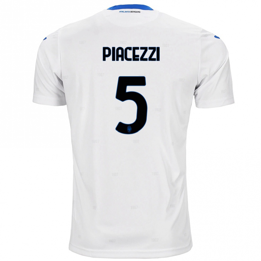 Vyrai Eleonora Piacezzi #5 Baltas Išvykos Marškinėliai 2024/25 T-Shirt