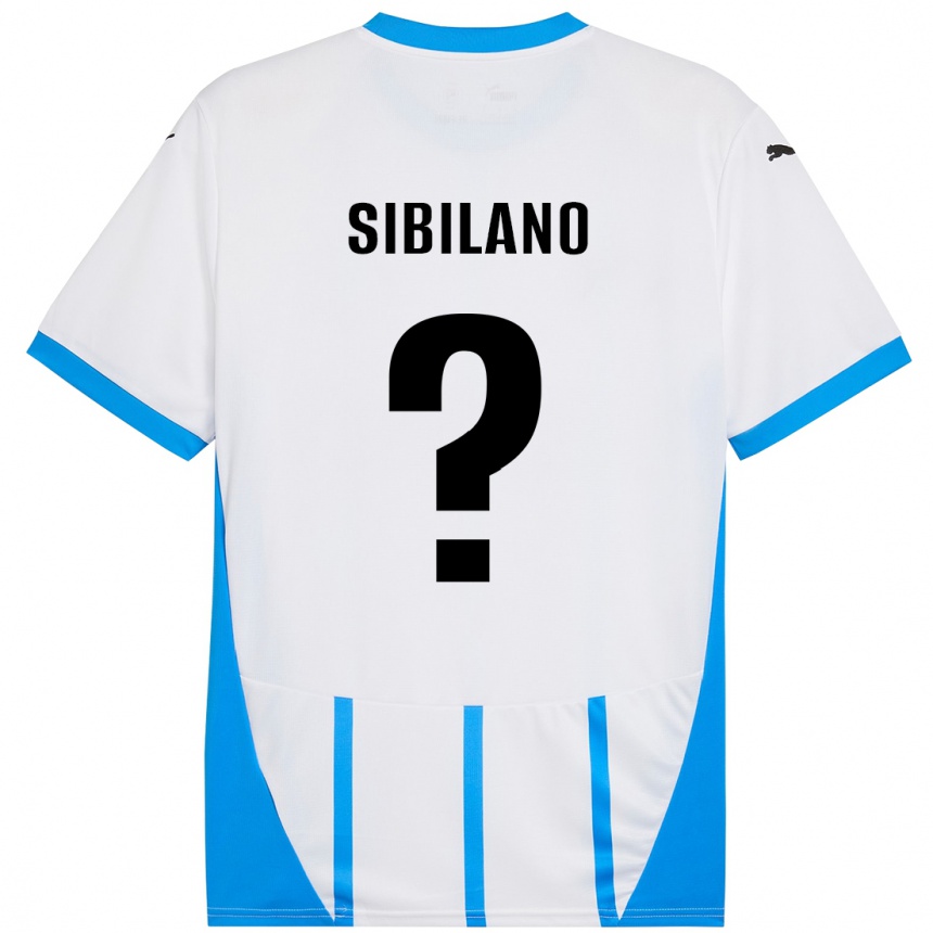 Vyrai Alessio Sibilano #0 Balta Mėlyna Išvykos Marškinėliai 2024/25 T-Shirt