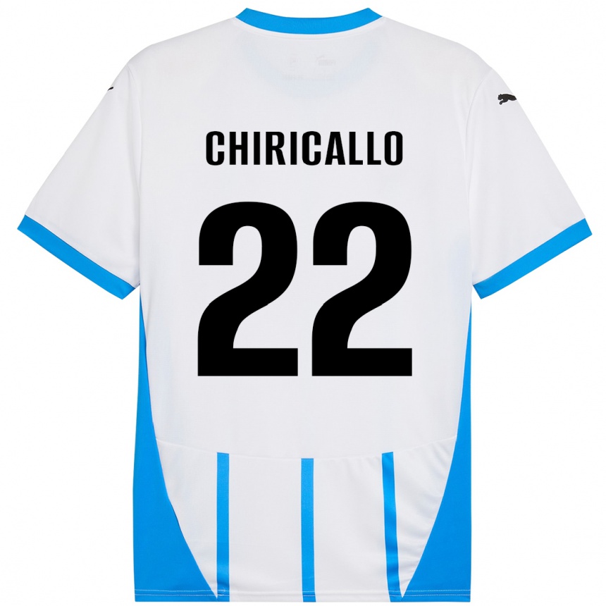 Vyrai Giovanni Chiricallo #22 Balta Mėlyna Išvykos Marškinėliai 2024/25 T-Shirt