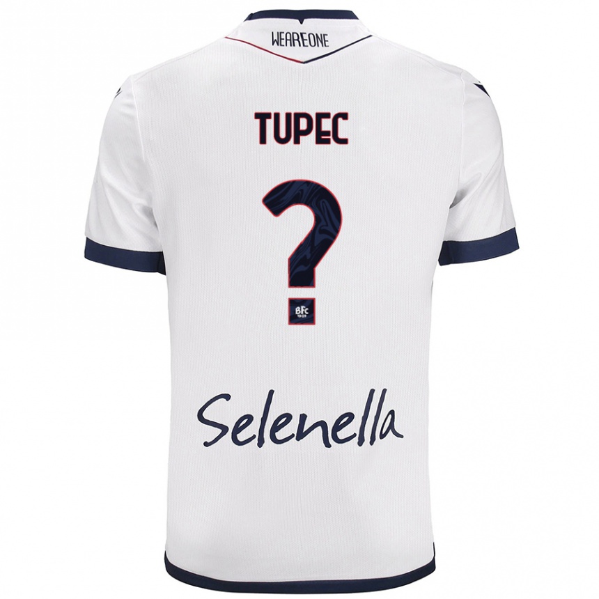 Vyrai Leos Tupec #0 Balta Karališka Mėlyna Išvykos Marškinėliai 2024/25 T-Shirt