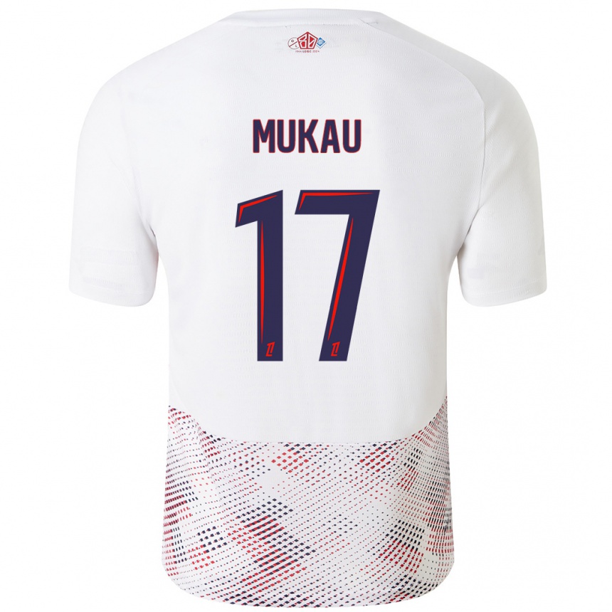 Vyrai Ngal'ayel Mukau #17 Balta Karališka Mėlyna Išvykos Marškinėliai 2024/25 T-Shirt