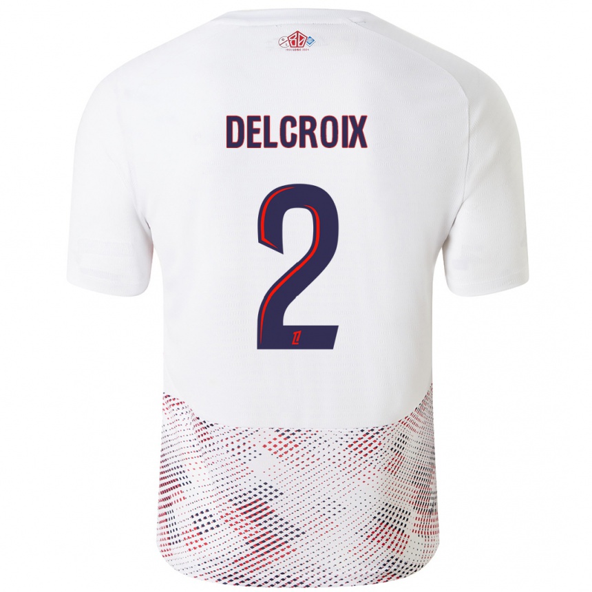 Vyrai Céleste Delcroix #2 Balta Karališka Mėlyna Išvykos Marškinėliai 2024/25 T-Shirt