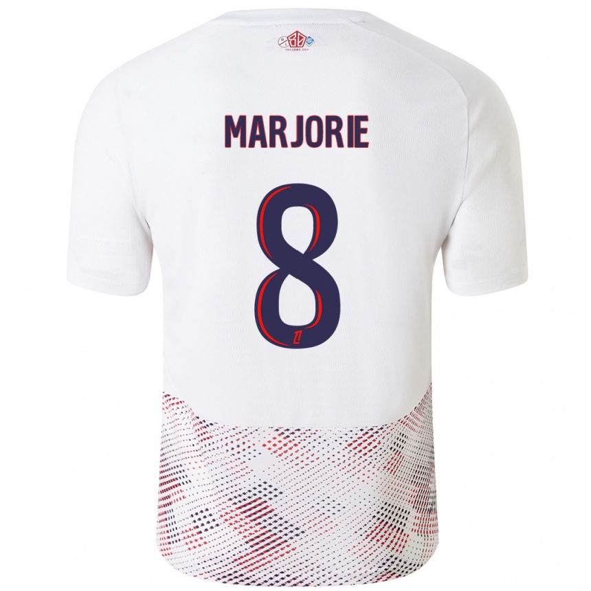 Vyrai Marjorie #8 Balta Karališka Mėlyna Išvykos Marškinėliai 2024/25 T-Shirt