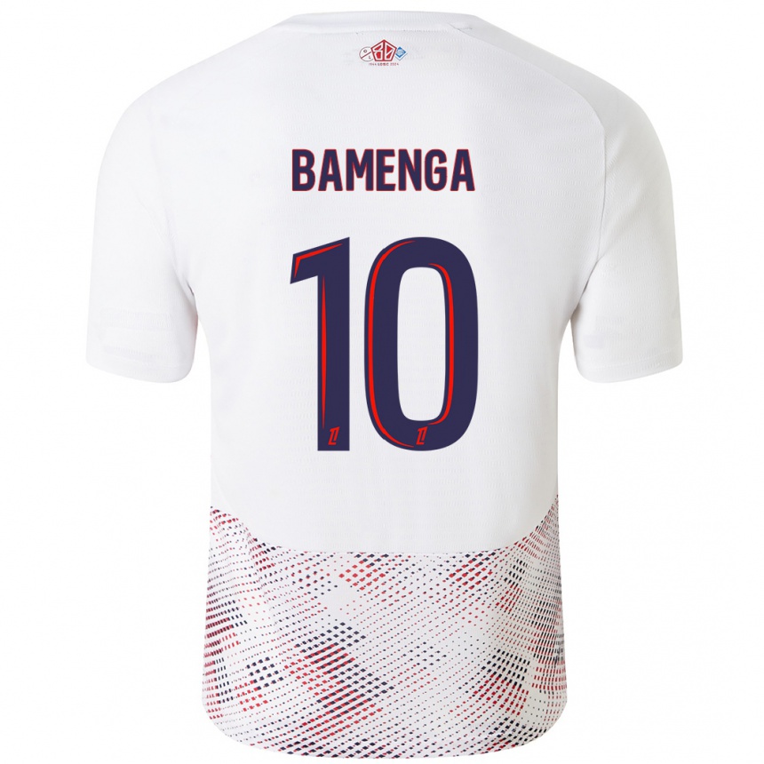 Vyrai Naomie Bamenga #10 Balta Karališka Mėlyna Išvykos Marškinėliai 2024/25 T-Shirt