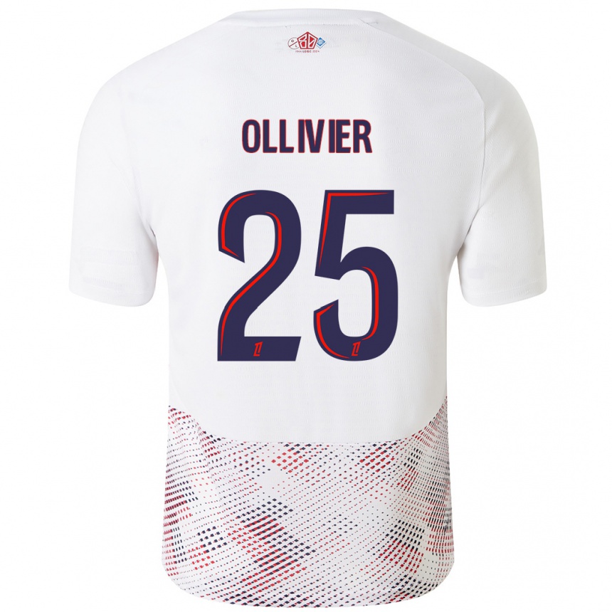 Vyrai Agathe Ollivier #25 Balta Karališka Mėlyna Išvykos Marškinėliai 2024/25 T-Shirt