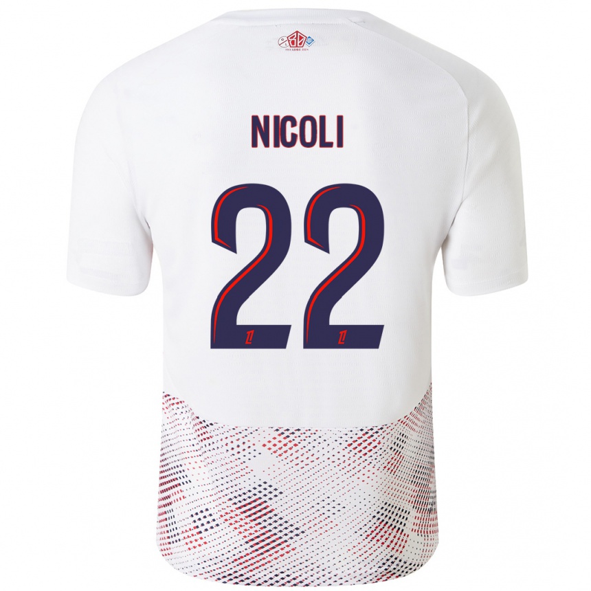 Vyrai Morgane Nicoli #22 Balta Karališka Mėlyna Išvykos Marškinėliai 2024/25 T-Shirt