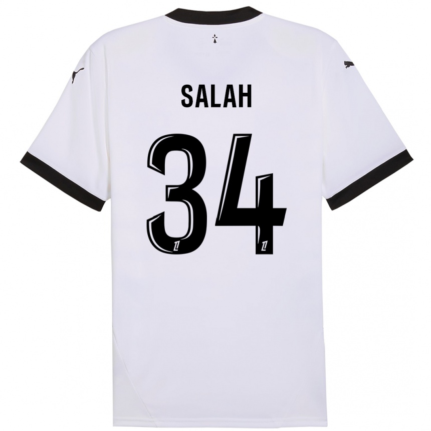 Vyrai Ibrahim Salah #34 Balta Juoda Išvykos Marškinėliai 2024/25 T-Shirt