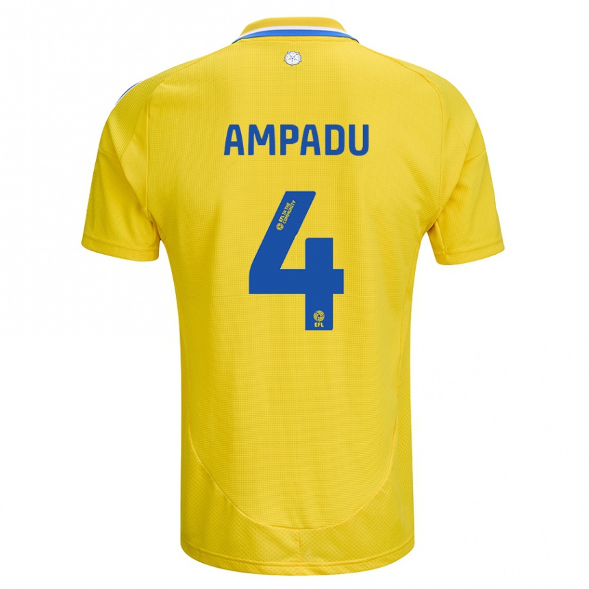 Vyrai Ethan Ampadu #4 Geltona Mėlyna Išvykos Marškinėliai 2024/25 T-Shirt