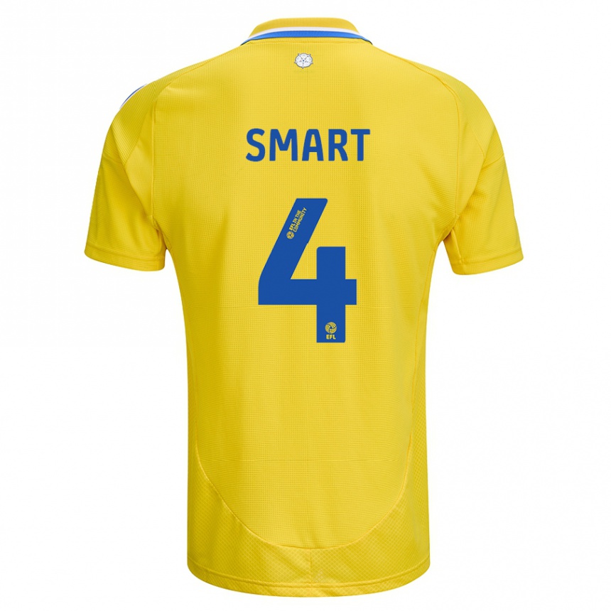 Vyrai Olivia Smart #4 Geltona Mėlyna Išvykos Marškinėliai 2024/25 T-Shirt