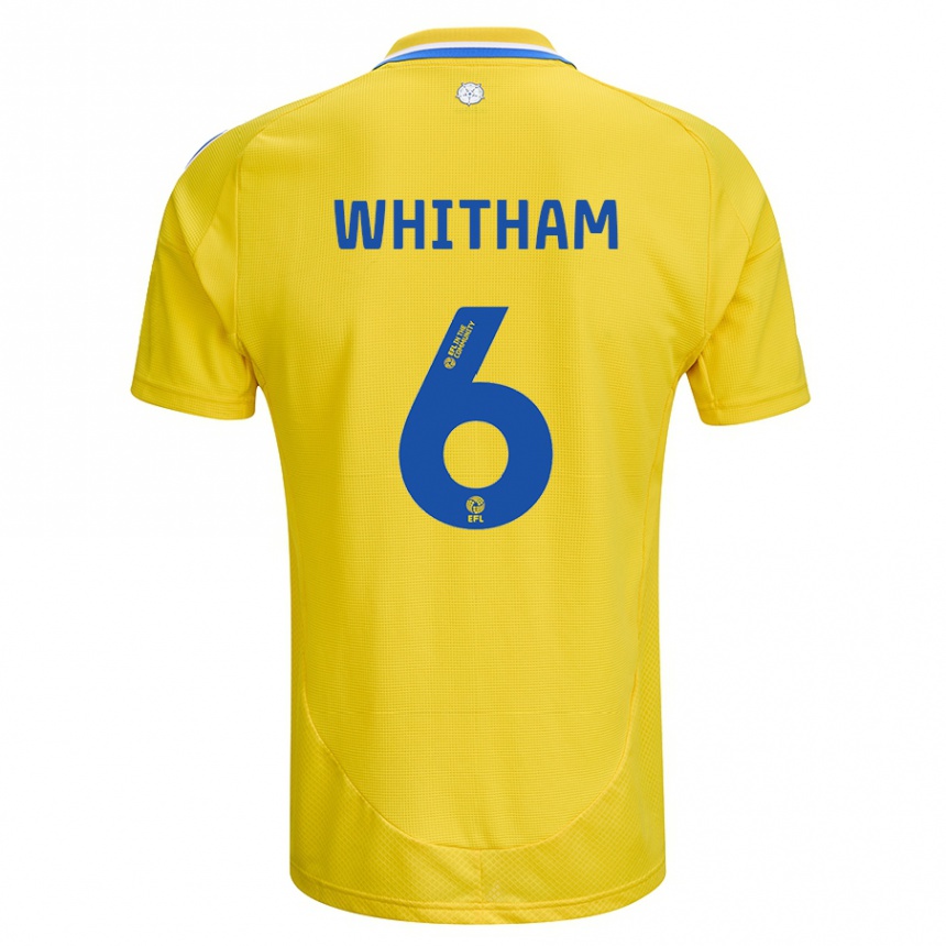 Vyrai Danielle Whitham #6 Geltona Mėlyna Išvykos Marškinėliai 2024/25 T-Shirt