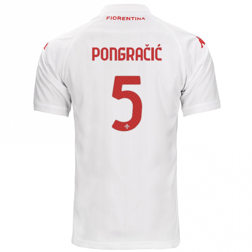 Vyrai Marin Pongračić #5 Baltas Išvykos Marškinėliai 2024/25 T-Shirt