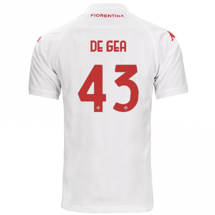 Vyrai David De Gea #43 Baltas Išvykos Marškinėliai 2024/25 T-Shirt