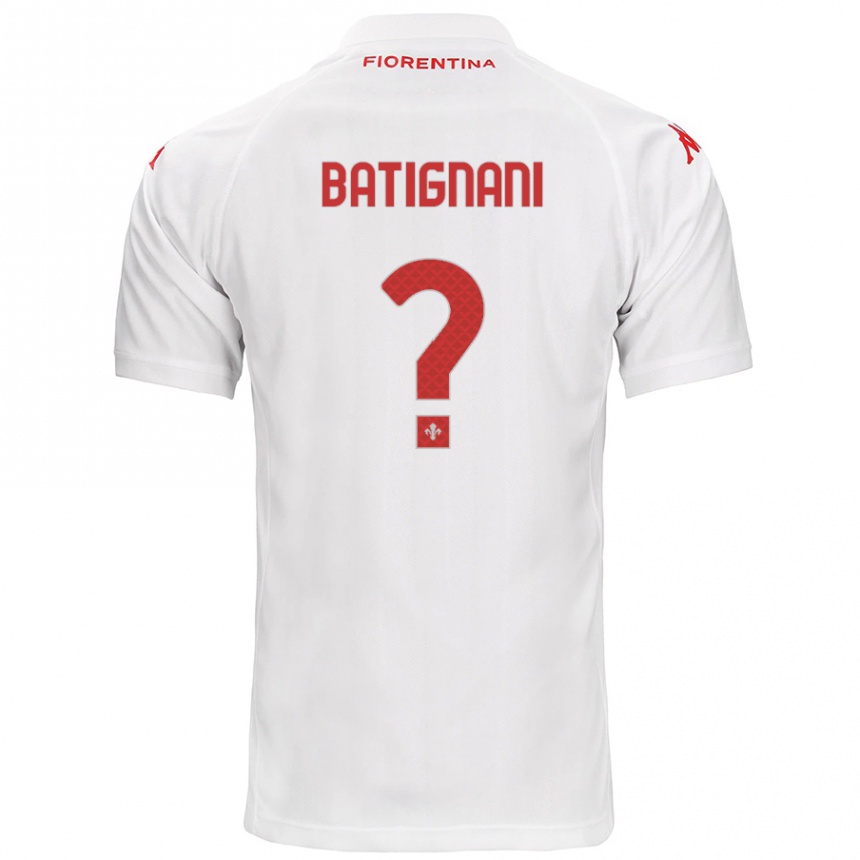 Vyrai Francesco Batignani #0 Baltas Išvykos Marškinėliai 2024/25 T-Shirt