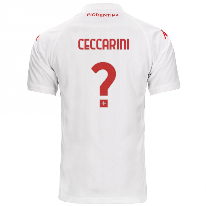 Vyrai Mattia Ceccarini #0 Baltas Išvykos Marškinėliai 2024/25 T-Shirt