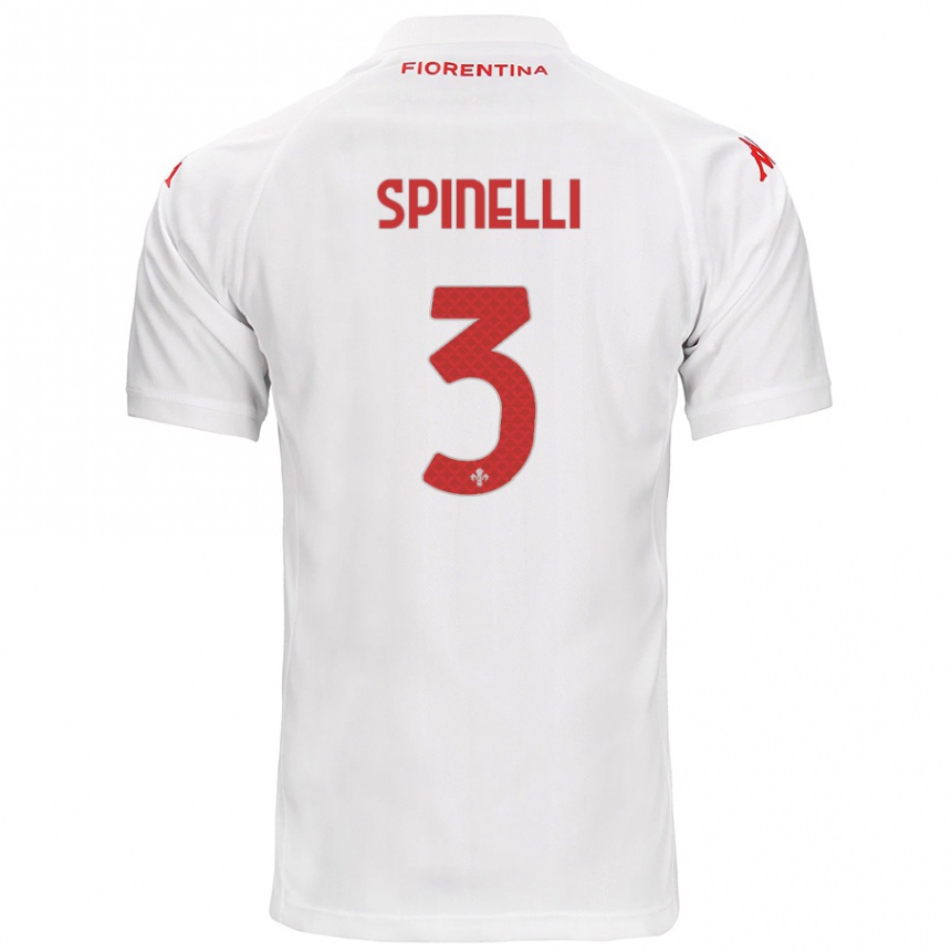 Vyrai Giorgia Spinelli #3 Baltas Išvykos Marškinėliai 2024/25 T-Shirt