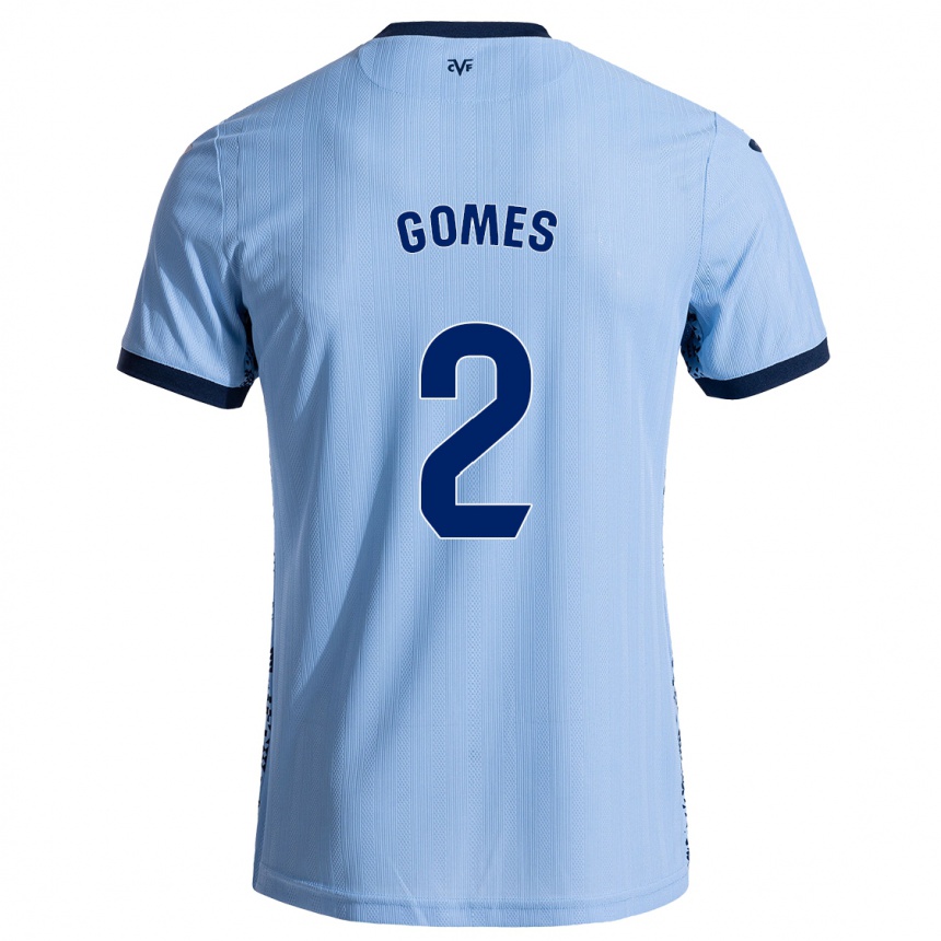 Vyrai Vique Gomes #2 Dangaus Mėlyna Išvykos Marškinėliai 2024/25 T-Shirt