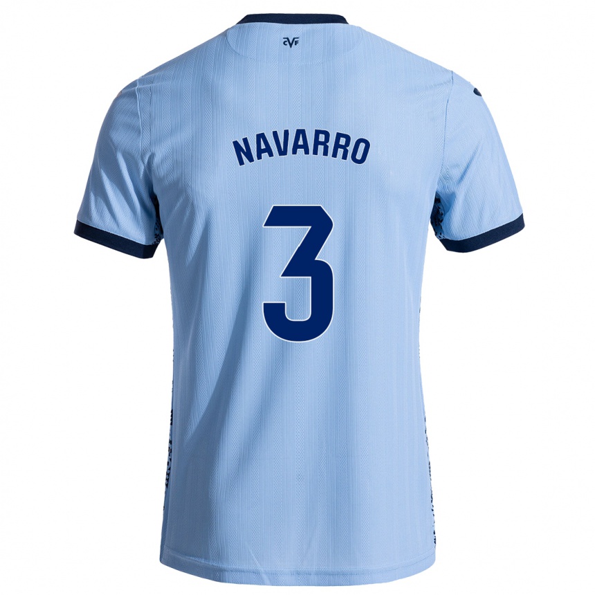 Vyrai Pablo Navarro #3 Dangaus Mėlyna Išvykos Marškinėliai 2024/25 T-Shirt