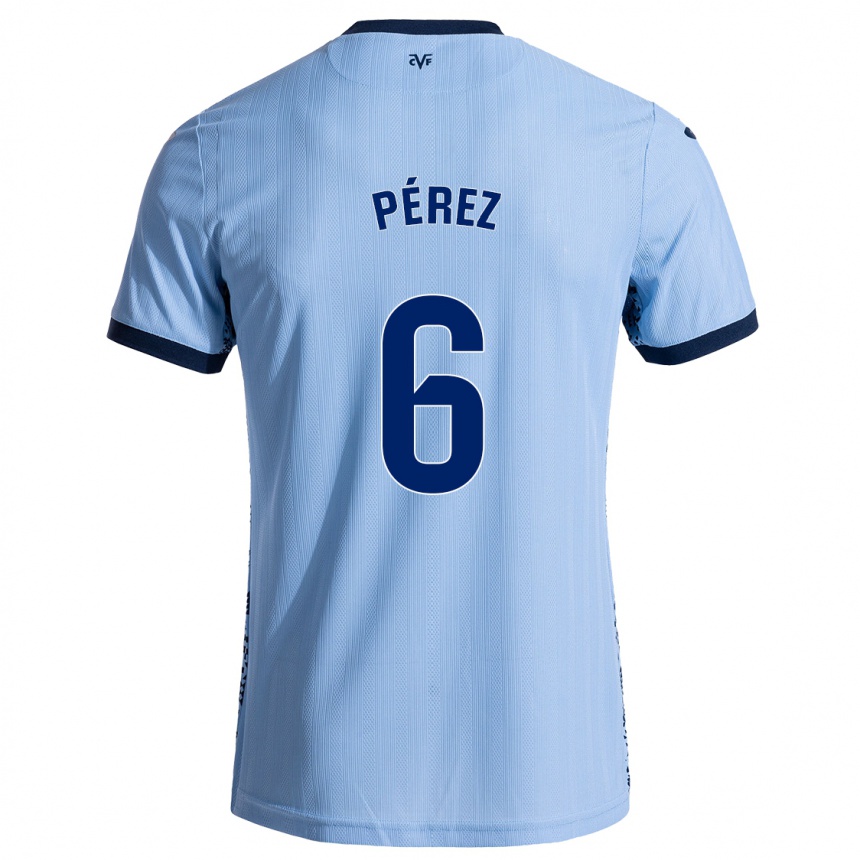 Vyrai Hugo Pérez #6 Dangaus Mėlyna Išvykos Marškinėliai 2024/25 T-Shirt