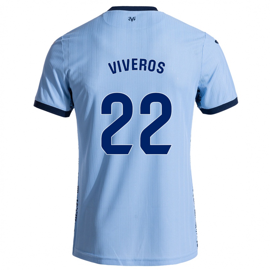 Vyrai Facundo Viveros #22 Dangaus Mėlyna Išvykos Marškinėliai 2024/25 T-Shirt