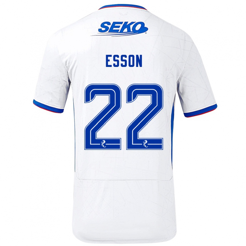 Vyrai Victoria Esson #22 Balta Mėlyna Išvykos Marškinėliai 2024/25 T-Shirt