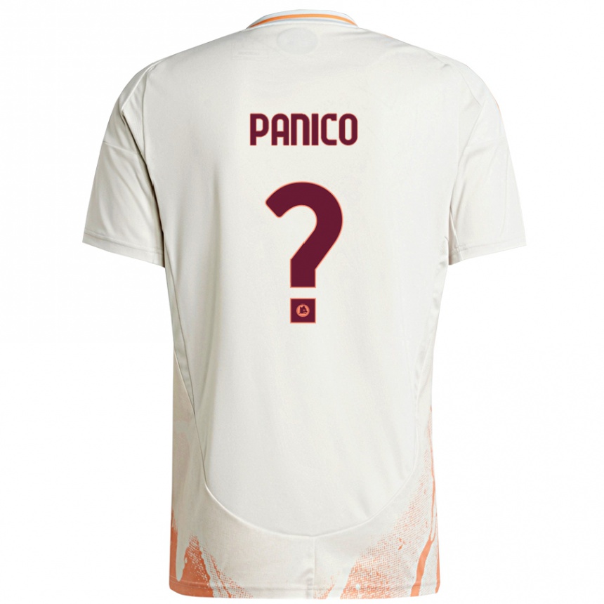 Vyrai Francesco Panico #0 Kreminė Balta Oranžinė Išvykos Marškinėliai 2024/25 T-Shirt