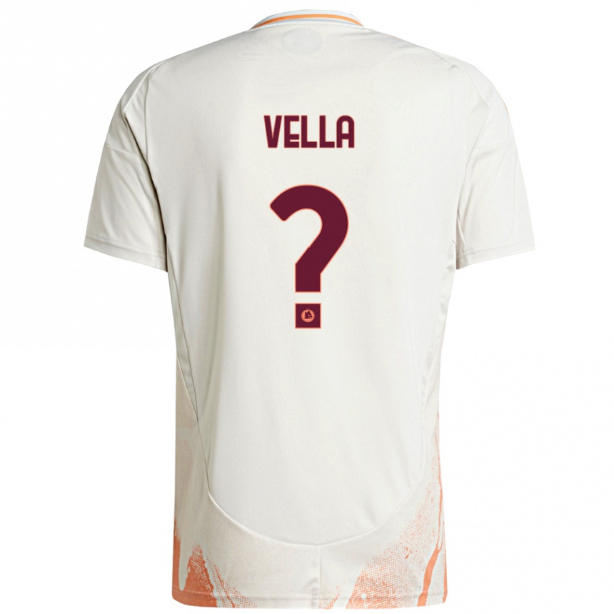 Vyrai Tancredi Vella #0 Kreminė Balta Oranžinė Išvykos Marškinėliai 2024/25 T-Shirt